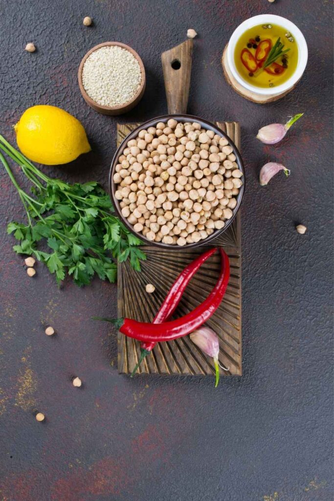 Classic Hummus ingredients