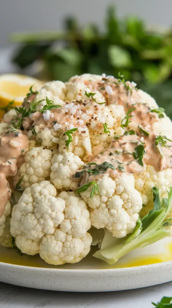 Cauliflower Hummus with tahini