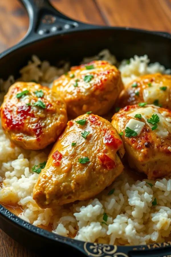 Chicken Scampi with Garlic Parmesan Rice (No Wine Recipe)