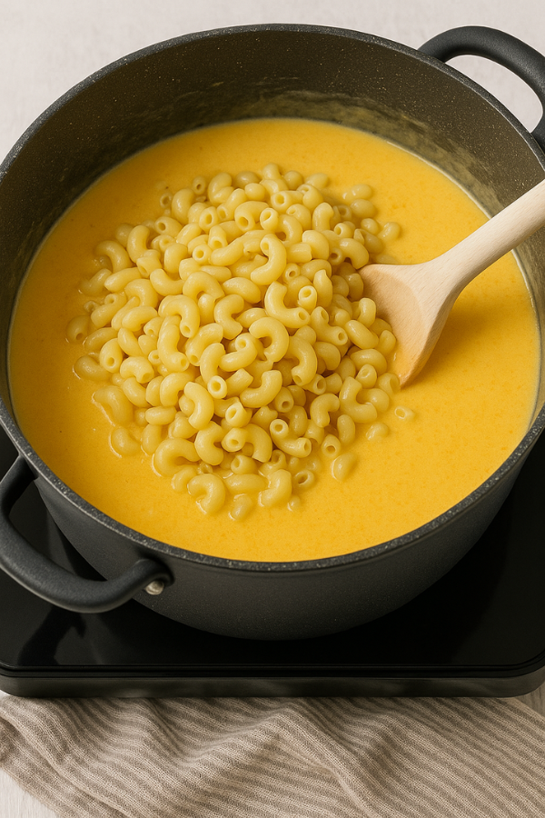 Southern Baked Mac and Cheese Preparation