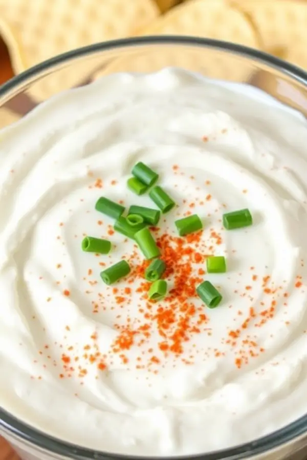 2-Minute Sour Cream Garlic Chip Dip with Cream Cheese