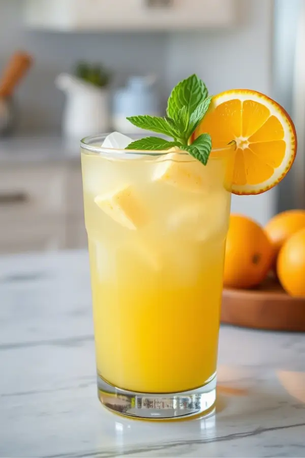 Non-Alcoholic Cheddar Painkiller Drink