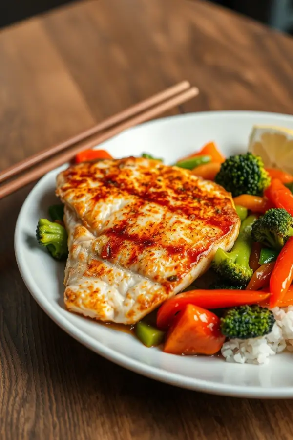 Pan Seared Tilapia and Vegetable Stir-Fry